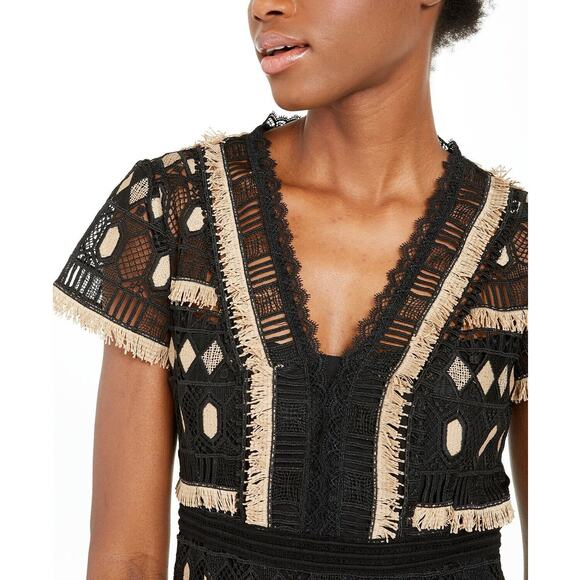 Nanette Lepore Effortless Geo-Lace Sheath Dress - Picture 4 of 4